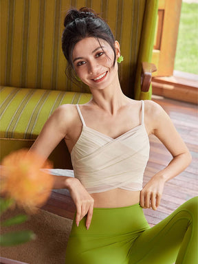 メッシュ切替 ヨガキャミソール