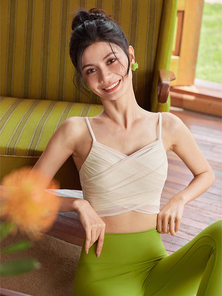 メッシュ切替 ヨガキャミソール