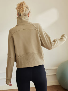 秋冬厚手 ハーフジップ スウェット