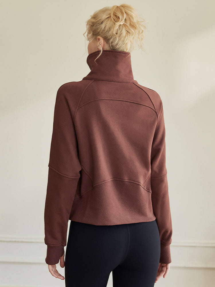 秋冬厚手 ハーフジップ スウェット