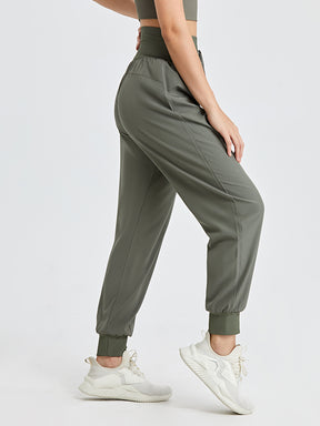 ハイウエストジョガーパンツ 接触冷感素材 UVカット