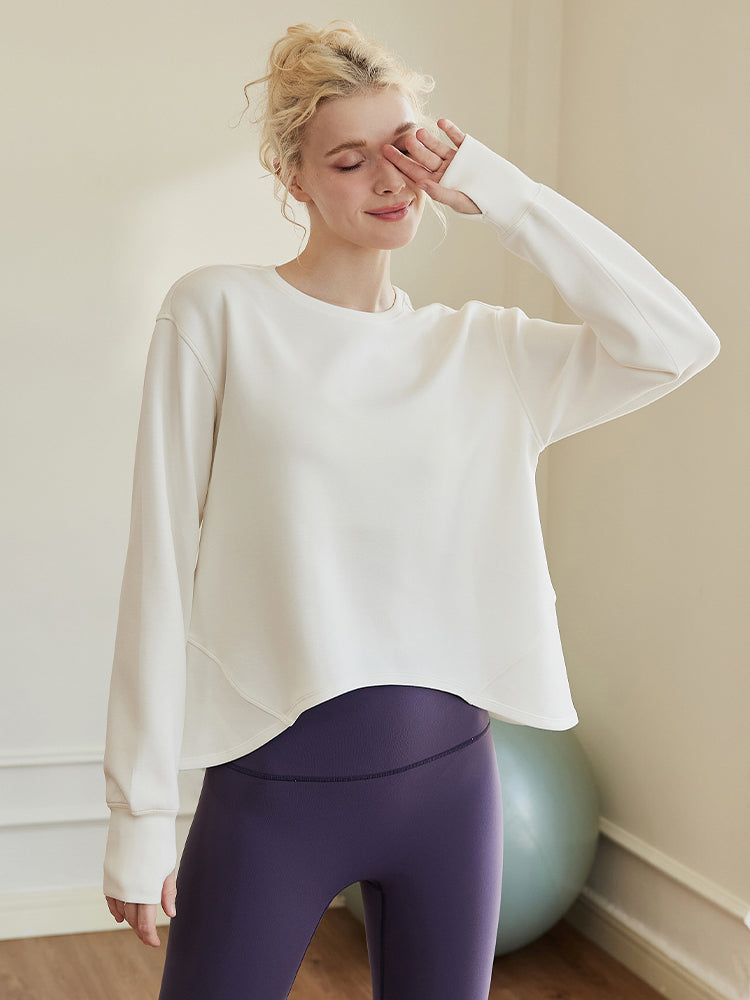 オーバーサイズ クルーネックスウェットシャツ