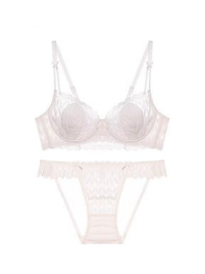 LIKEWILLOW ソフトワイヤー 総レースブラ＆ショーツ