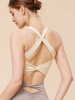 バック交差 スポーツブラ ハイサポート UVカット