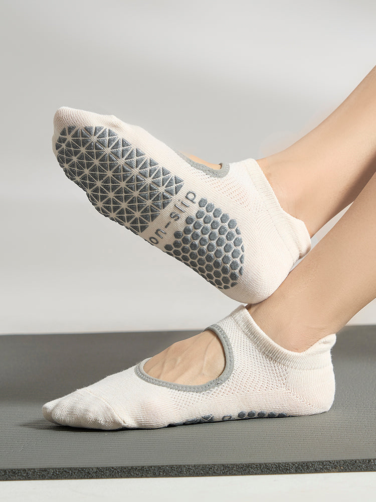 甲部開く 滑り止め付き スニーカーソックス