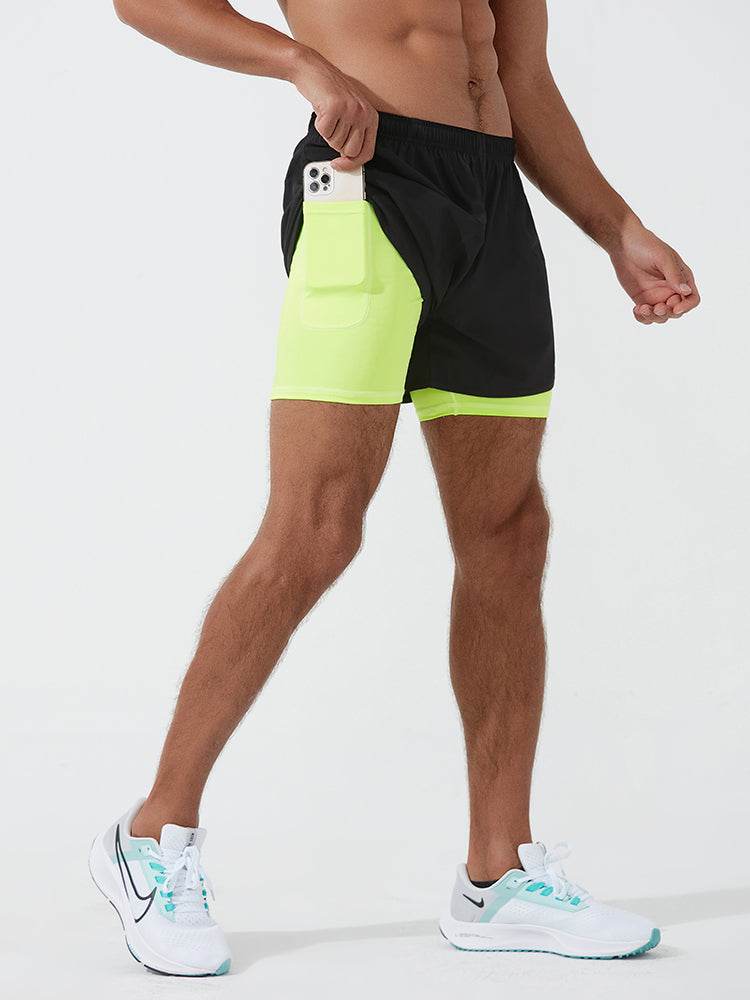 メンズショートパンツ インナー付き ランニングウェア