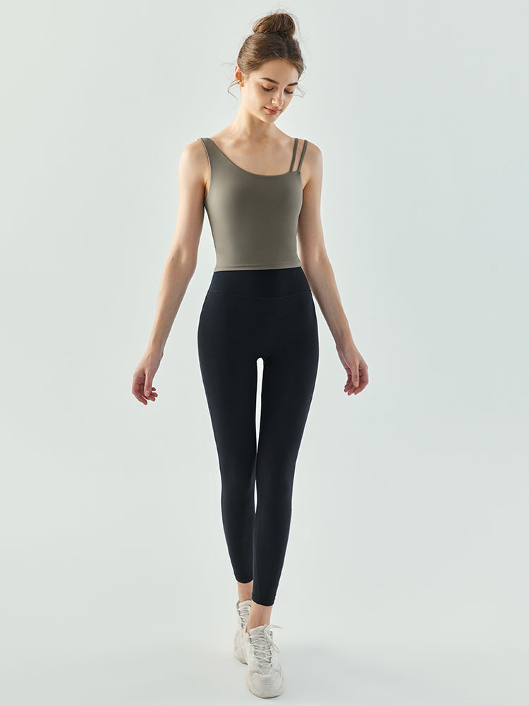 アシンメトリー タンクトップ パット付き