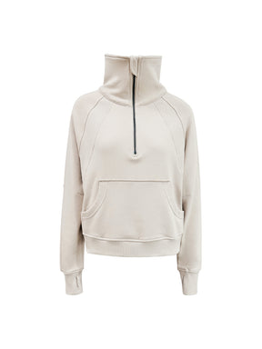 秋冬厚手 ハーフジップ スウェット