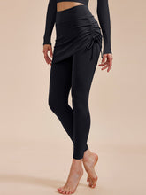 2in1 スカート付きレギンス ドローストリング ハイウエスト レギンス