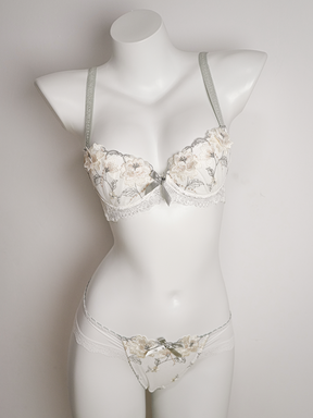 LIKEWILLOW 【B-F】大輪の花柄刺繍ブラ＆ショーツ