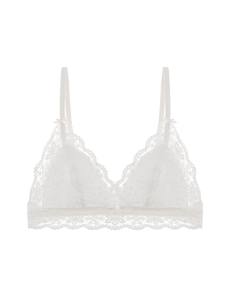 LIKEWILLOW ムレにくい ノンワイヤー総レースブラ