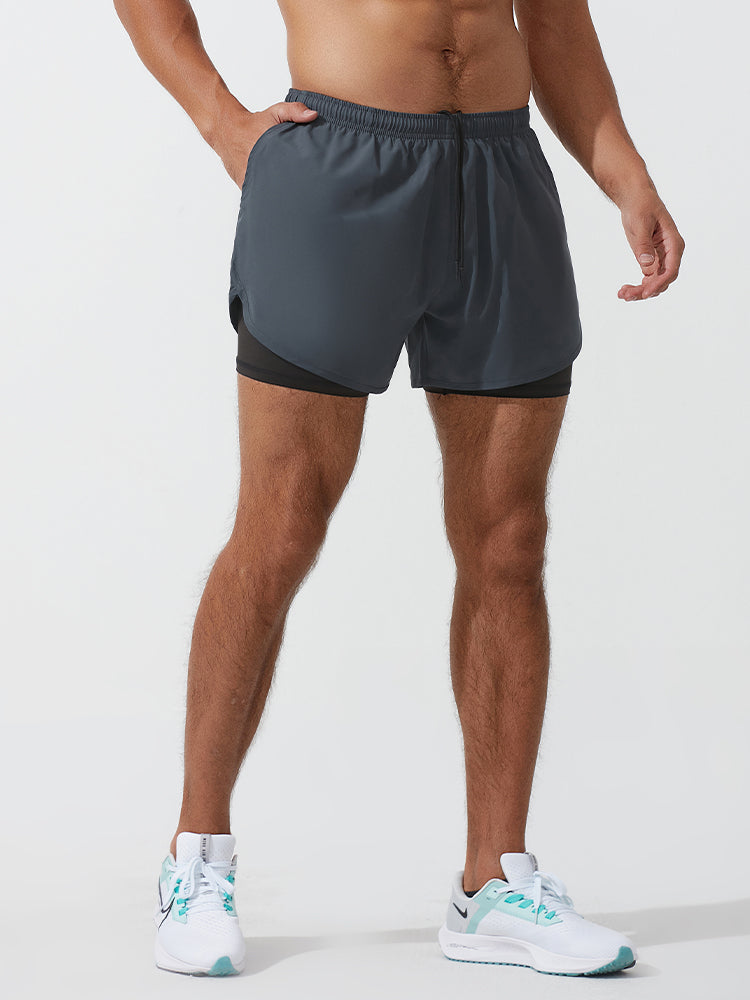 メンズショートパンツ インナー付き ランニングウェア