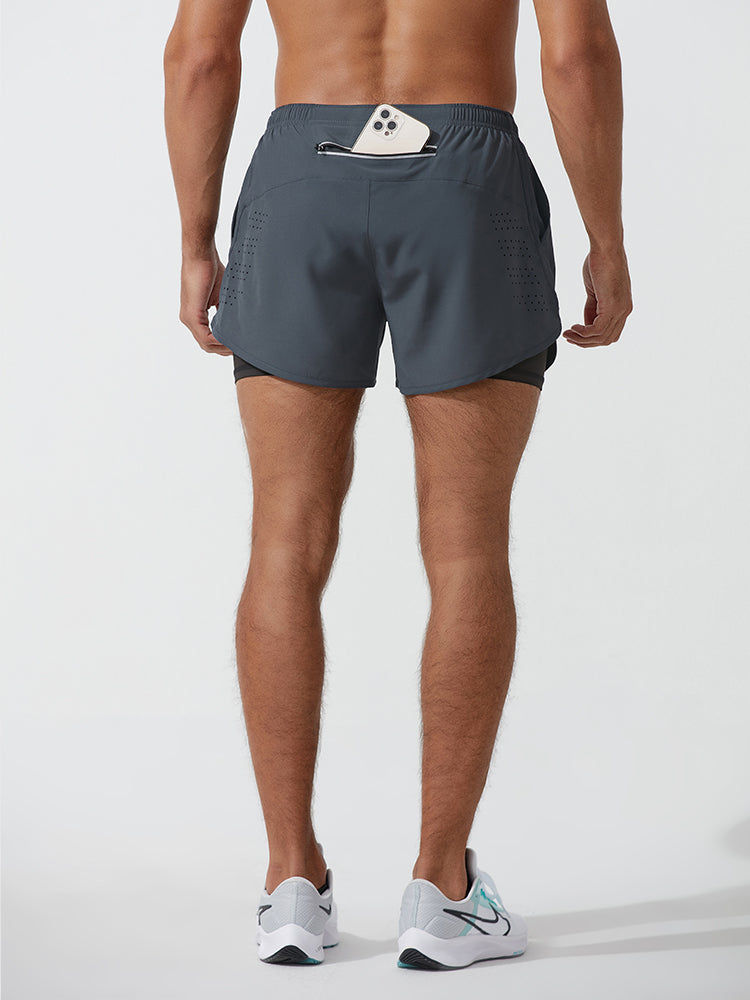 メンズショートパンツ インナー付き ランニングウェア