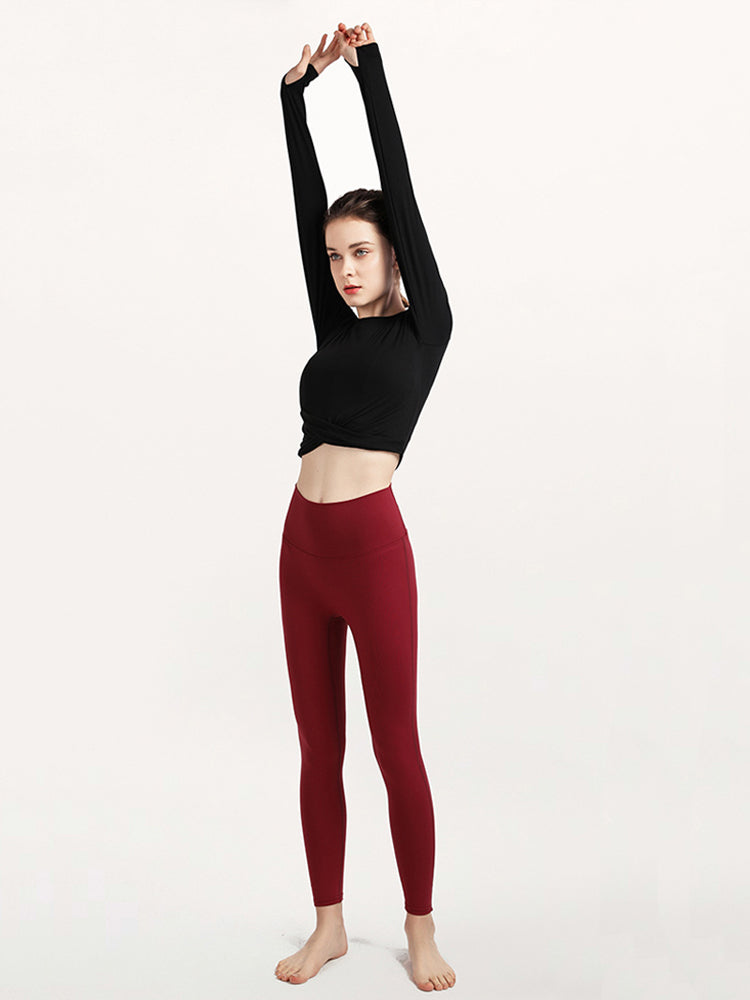 裾ねじり長袖シャツ