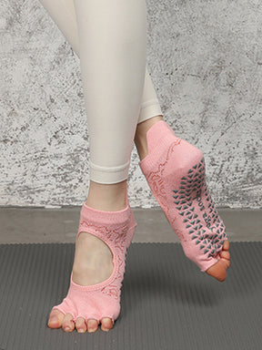 ヨガソックス 滑り止め つま先あり 5本指