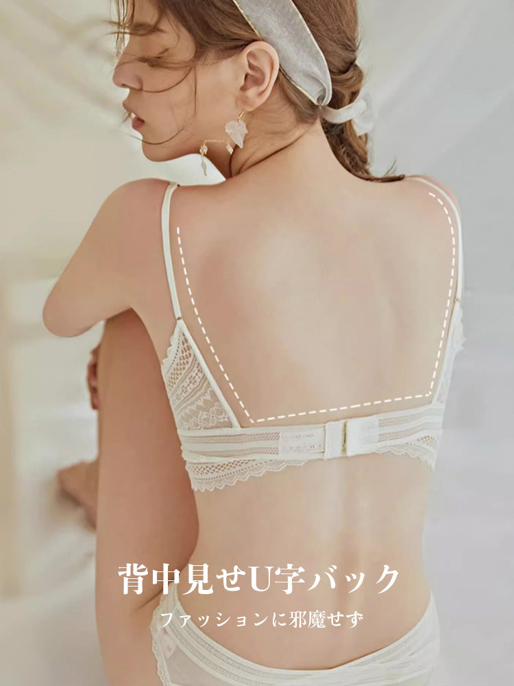 LIKEWILLOW Vネック 総レースブラセット