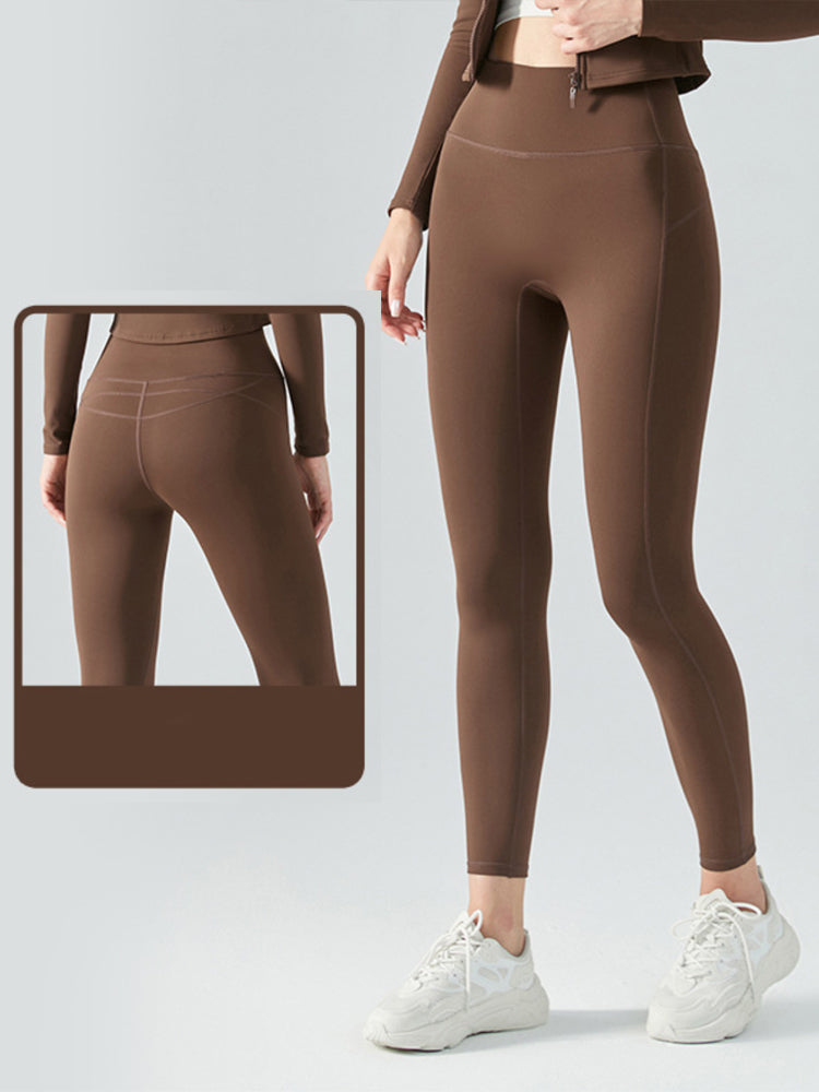 ヨガレギンス　裏地起毛　防寒保温