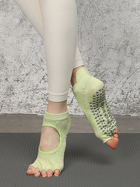 ヨガソックス 滑り止め つま先あり 5本指