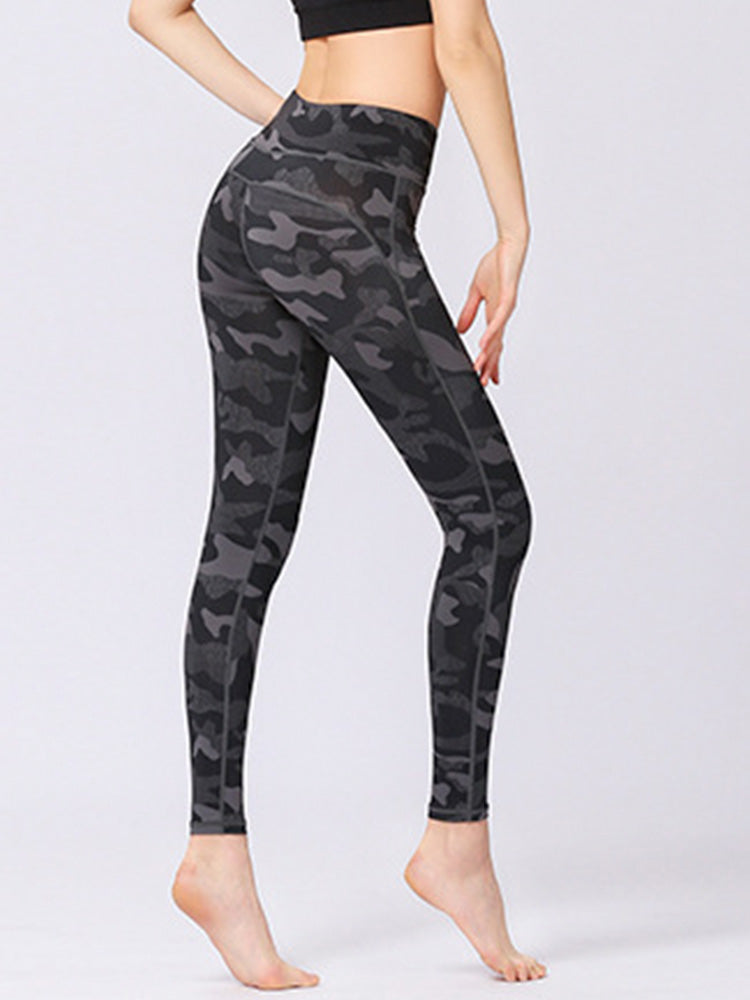 プリント柄 レギンス ヨガレギンス 花柄 スポーツタイツ3