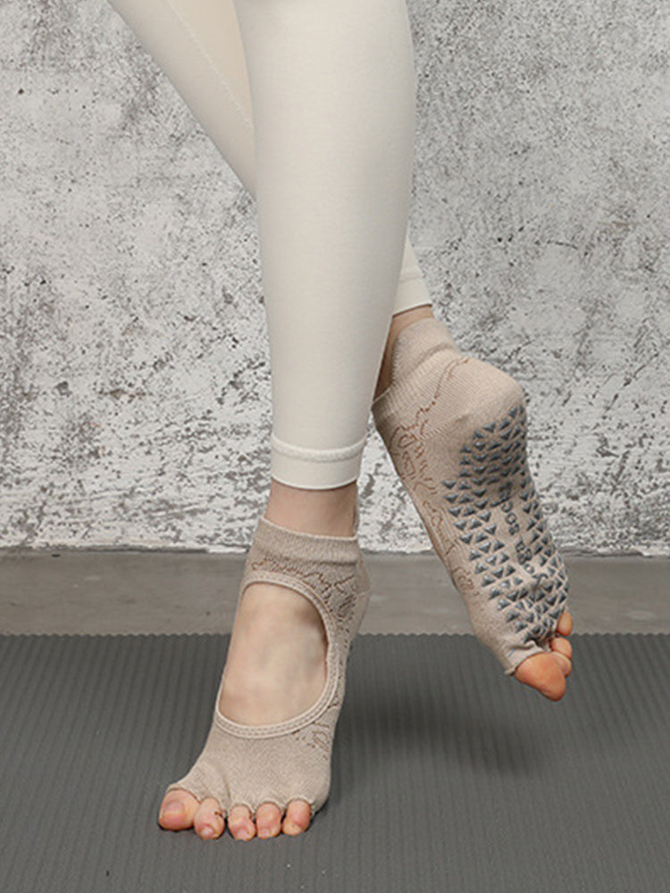 ヨガソックス 滑り止め つま先あり 5本指