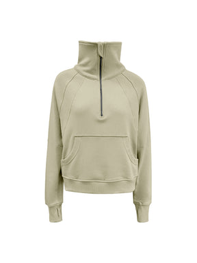 秋冬厚手 ハーフジップ スウェット