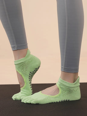 ヨガソックス 滑り止め つま先あり 5本指