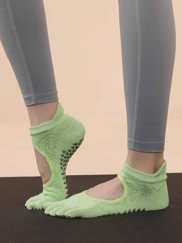 ヨガソックス 滑り止め つま先あり 5本指