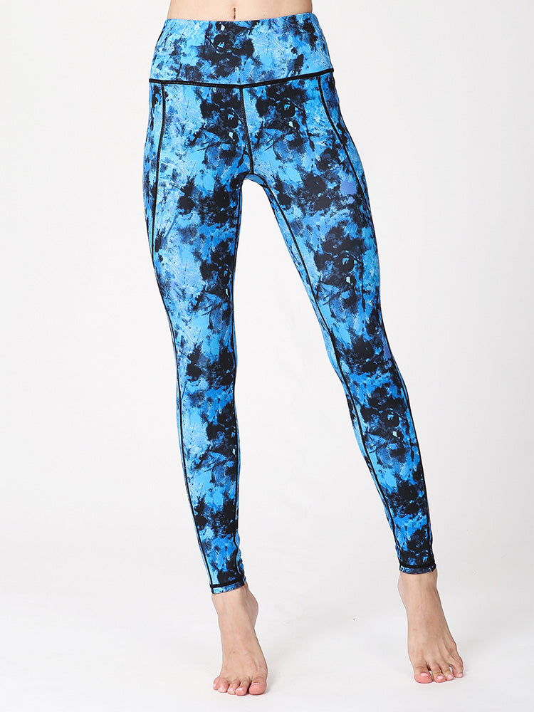 プリント柄 レギンス ヨガレギンス 花柄 スポーツタイツ1