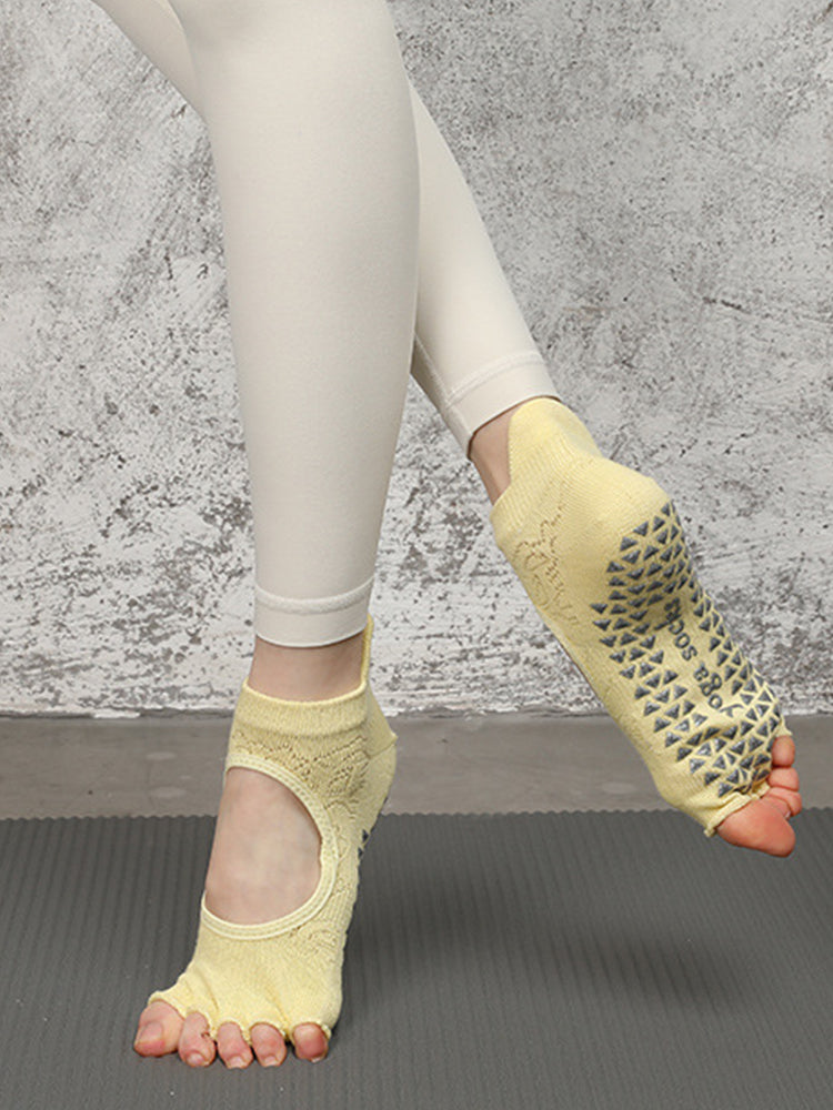 ヨガソックス 滑り止め つま先あり 5本指