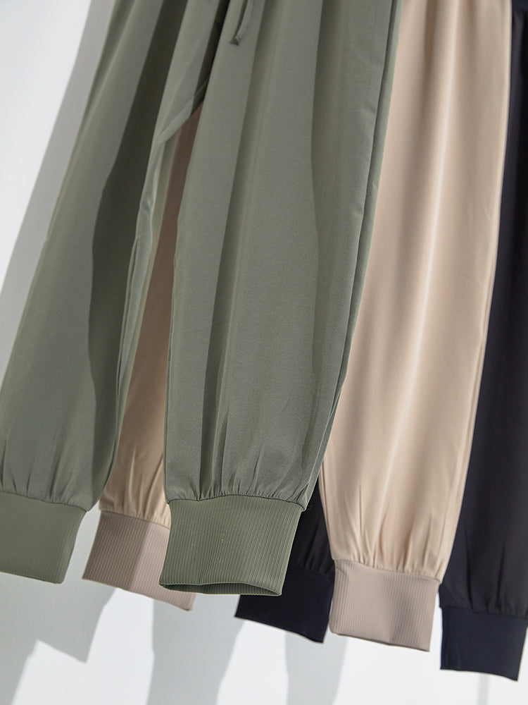 ハイウエストジョガーパンツ 接触冷感素材 UVカット