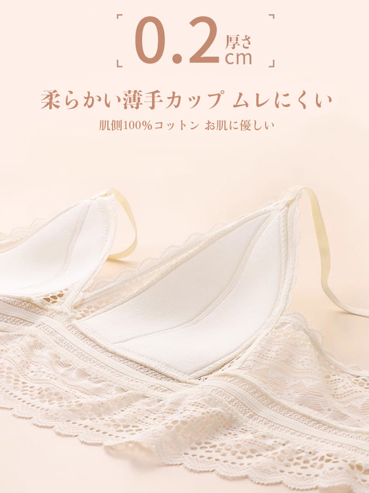 LIKEWILLOW Vネック 総レースブラセット