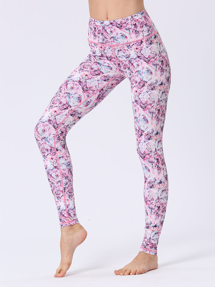 プリント柄 ヨガレギンス 美尻 ヨガパンツ 花柄 ハイウエスト4