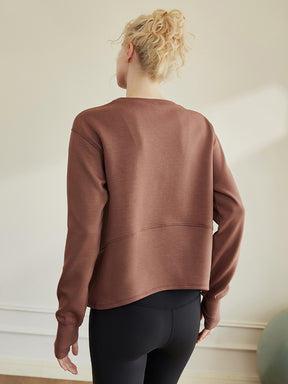 オーバーサイズ クルーネックスウェットシャツ