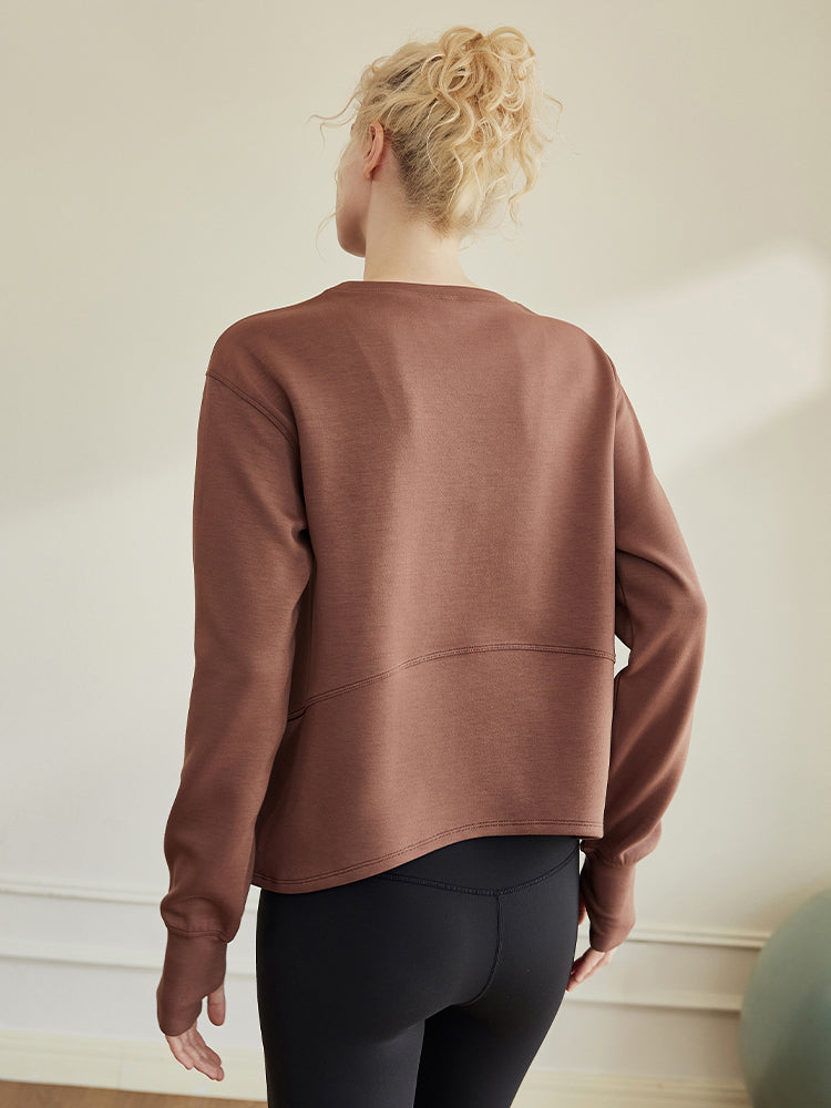 オーバーサイズ クルーネックスウェットシャツ