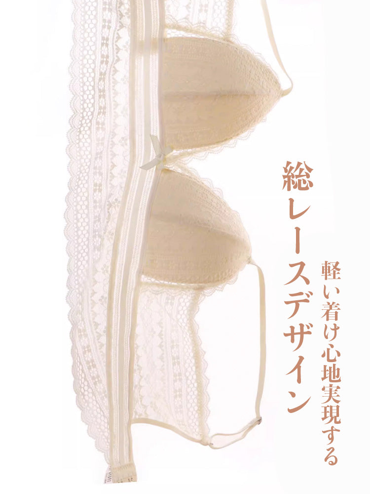 LIKEWILLOW Vネック 総レースブラセット