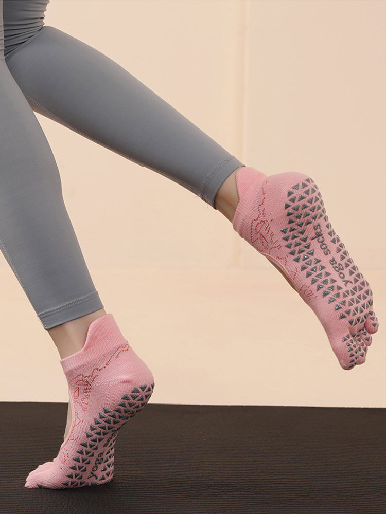 ヨガソックス 滑り止め つま先あり 5本指