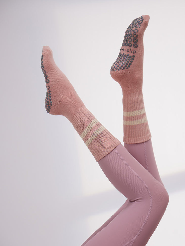 ヨガソックス 滑り止め付き 厚手 暖かい 裏起毛 ルームソックス 靴下