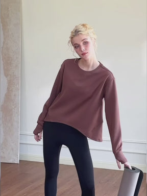 オーバーサイズ クルーネックスウェットシャツ