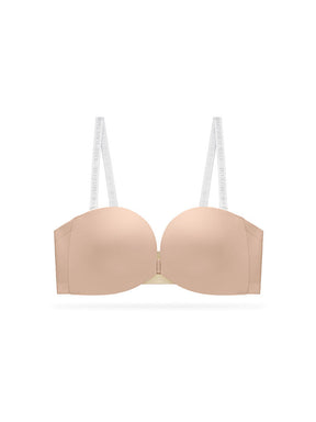 LIKEWILLOW フロントホック ストラップレスブラ ズレ防止