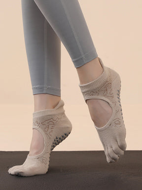 ヨガソックス 滑り止め つま先あり 5本指