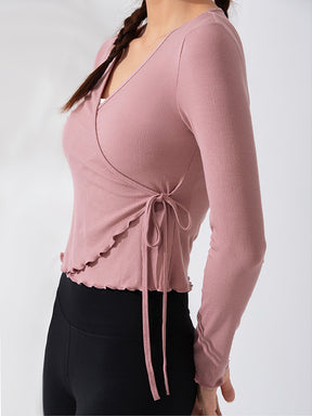 フリルカフス 速乾 羽織り ヨガトップ