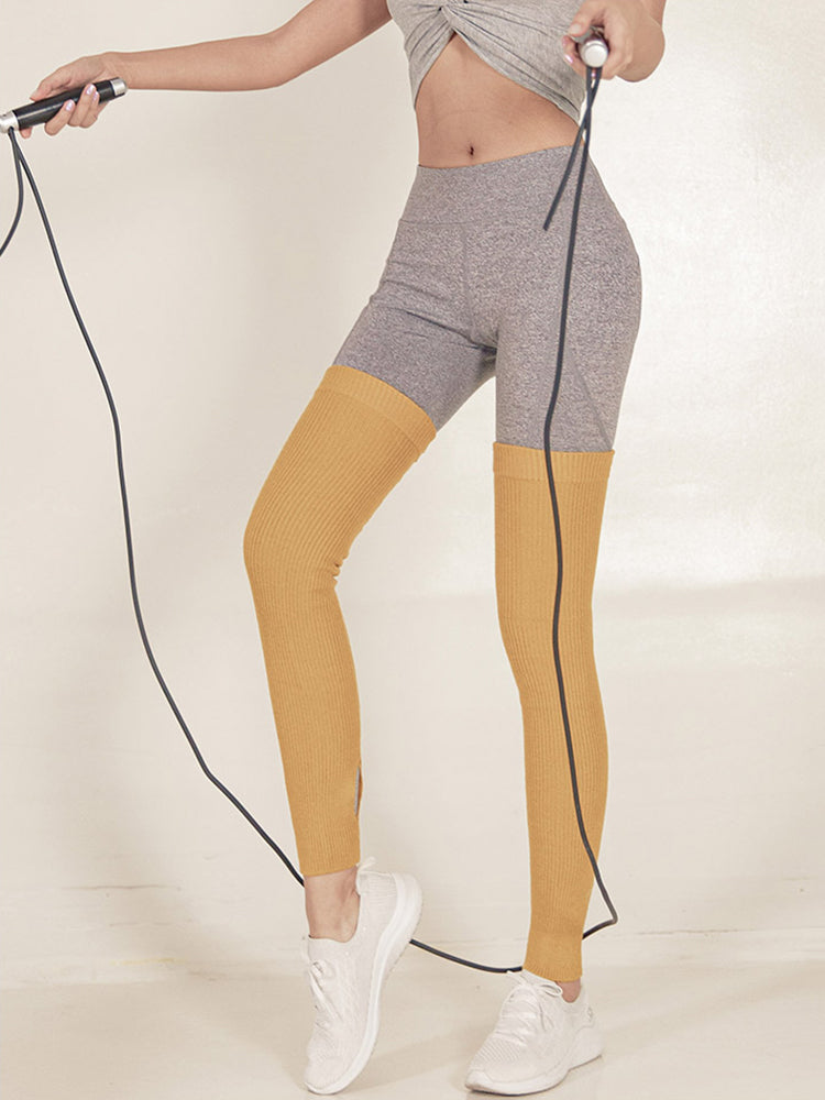 ヨガソックス 厚手 リブニットレッグウォーマー ダンス バレエ ピラティス 靴下　