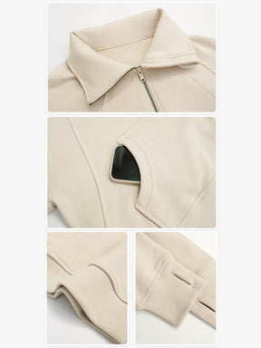 秋冬厚手 ハーフジップ スウェット