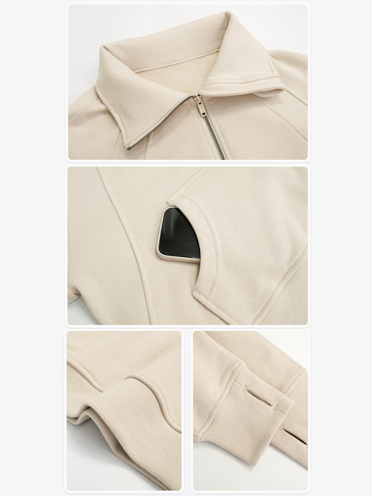 秋冬厚手 ハーフジップ スウェット