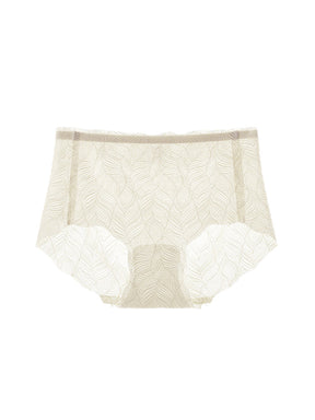 LIKEWILLOW レース花柄 蒸れにくい 無縫製ショーツ