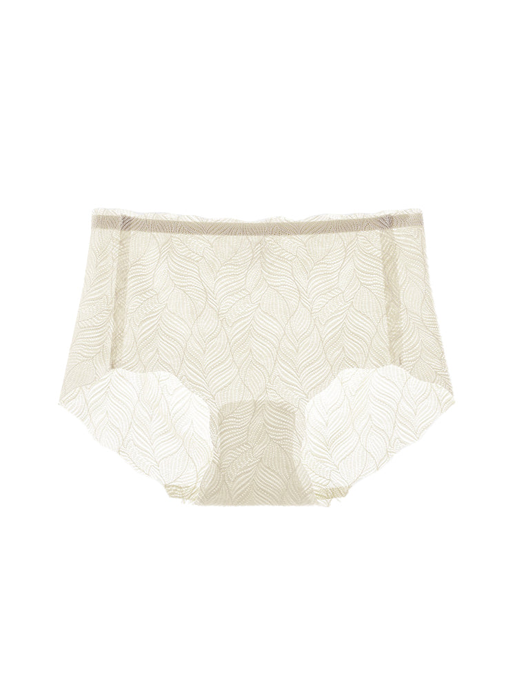 LIKEWILLOW レース花柄 蒸れにくい 無縫製ショーツ