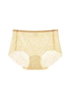 LIKEWILLOW レース花柄 蒸れにくい 無縫製ショーツ