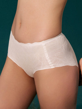 LIKEWILLOW レース花柄 蒸れにくい 無縫製ショーツ