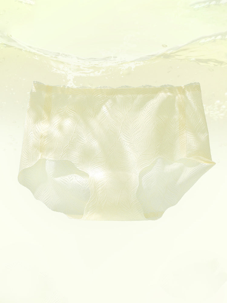 LIKEWILLOW レース花柄 蒸れにくい 無縫製ショーツ