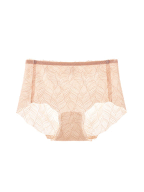 LIKEWILLOW レース花柄 蒸れにくい 無縫製ショーツ